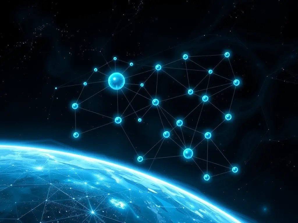 A graphic illustrating the Ling Ying revenue-sharing model, showing a transparent distribution of earnings between creators and the platform, with deep black and cyan color scheme.